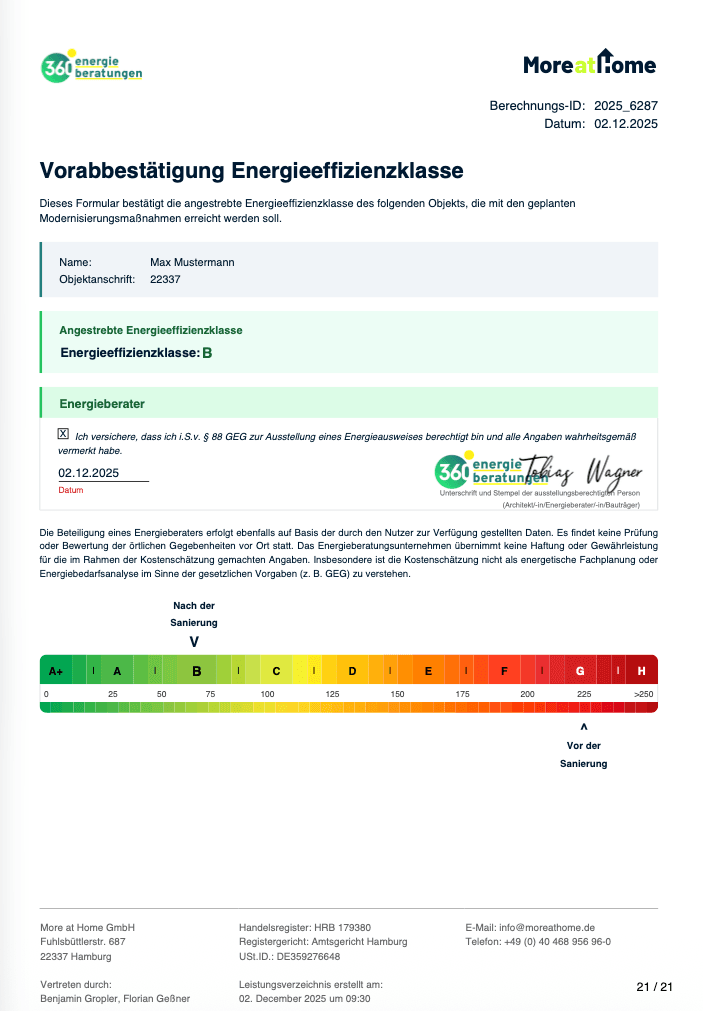 Leistungsübersicht Beispiel 2